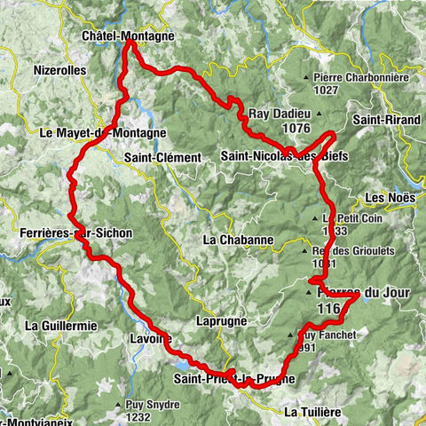Châtel-Montagne - Église Saint-Jean-Baptiste - Église Saint-Prix - Puy du Roc