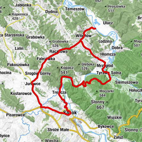 Sanok - Popowa Góra - Kościół Wniebowzięcia NMP - Dąbrówka Ruska