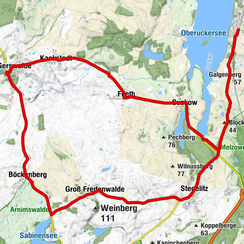 Warnitz - Turnersruh - Blocksberg - Eiskellerberg