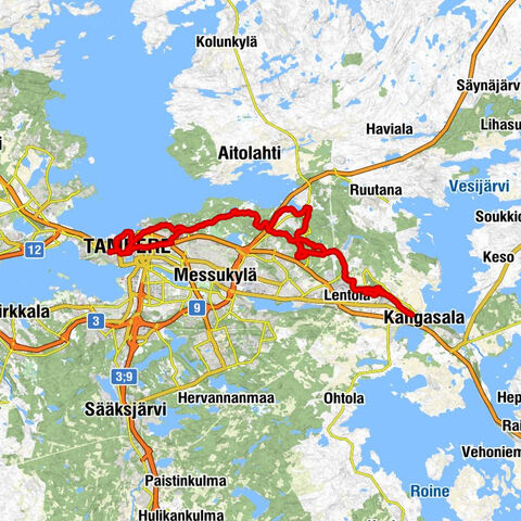 Pyynikintori - Tähtitorninmäki - Tuomikallio - Niihamanvuori