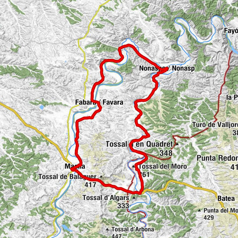Maella - Fabara / Favara - Nonaspe / Nonasp - Pinyeres