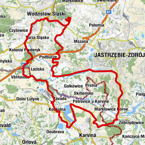 Wodzisław Śląski - Cyganek - Jastrzębie-Zdrój - Karviná