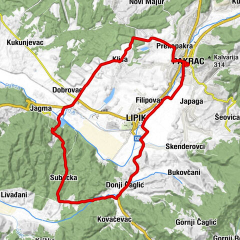 Pakrac - Filipovac - Lipik - Donji Čaglić