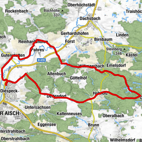 Diespeck - Dettendorf - Hohholz - St. Kilian