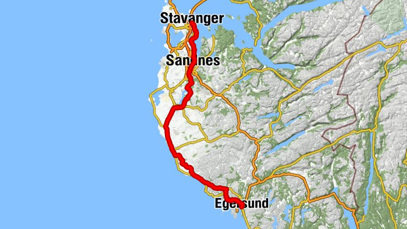 Stavanger - Frøyland Forsamlingshus - Fladen - Egersund kirke