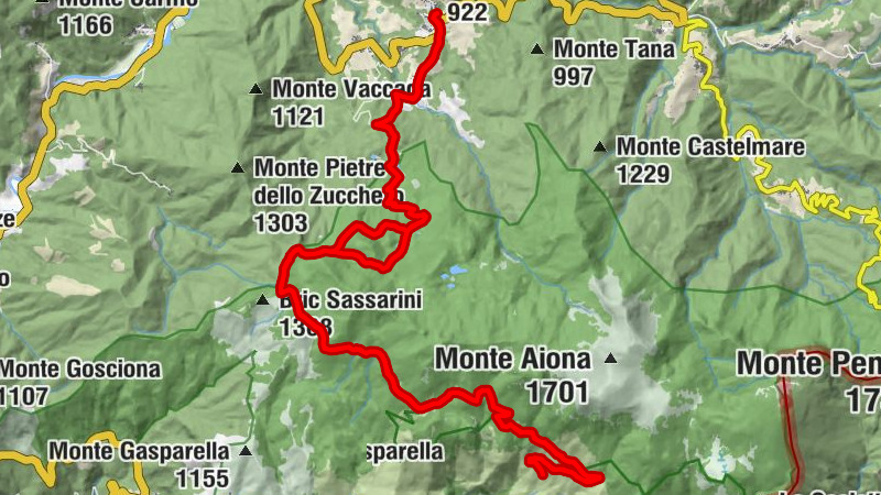 Villanoce - Rocca - Cappelletta delle Lame - Rezzoaglio