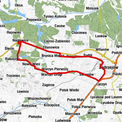 Jędrzejów Wąskotorowy - Jędrzejów - Podklasztorze - Kościół pw. Matki Bożej Różańcowej w Nagłowicach