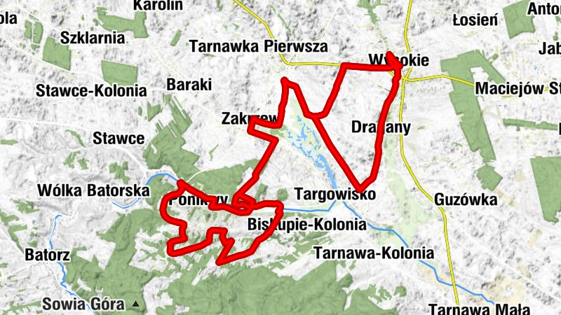Wysokie - Kolonia Tarnawka - Zakrzew - Zakrzew-Kolonia