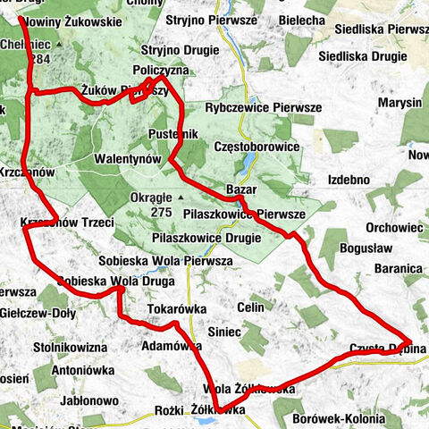 Olszanka - Kościół pw. Matki Boskiej Królowej Polski w Żukowie - Kościół św. Jakuba Apostoła - Krzczonów