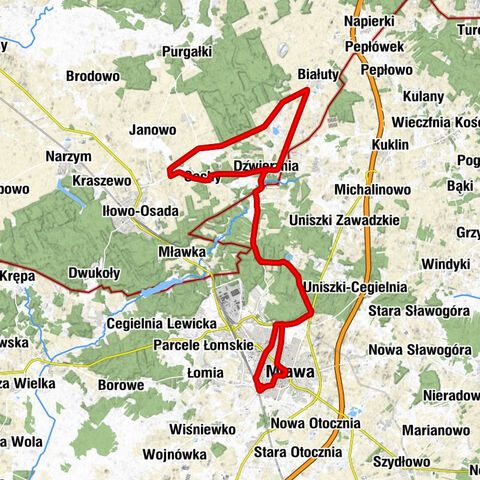 Andersa - Mława - Dźwierznia - Sochy