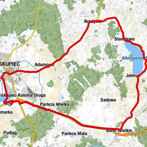 Restauracja Pod Klonem - Kościół pw. Świętego Józefa Oblubieńca Najświętszej Maryi Panny i Wniebowzięcia Najświętszej Maryi P - Kościół pw. Świętego Jana Chrzciciela - Biskupiec