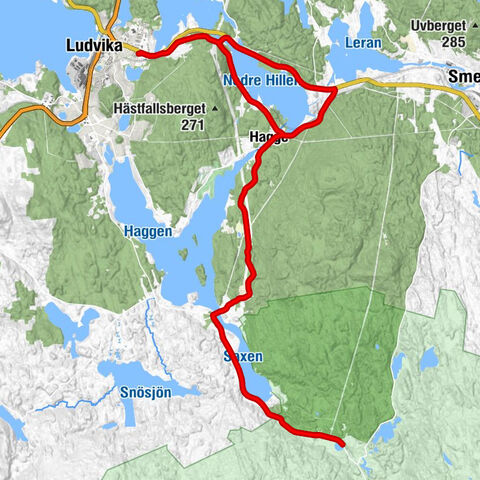 Ludvika - Västra Lernbo - Hagge - Lilla Snöån