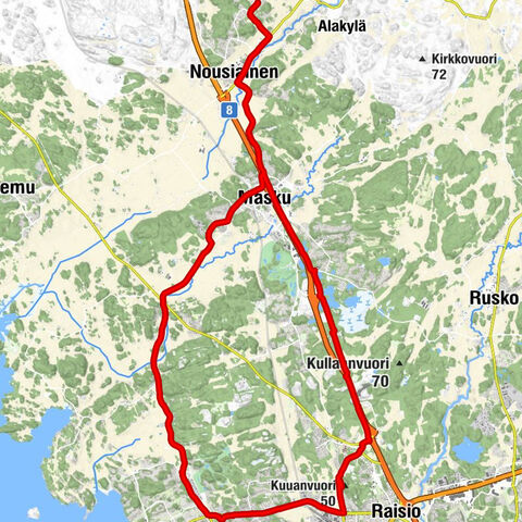 Santamala - Nousiainen - Masku - Kuuanvuori