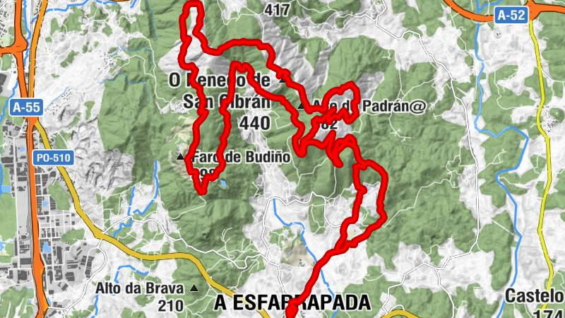 A Devesa - Alto de Padrán 84 - O Penedo de San Cibrán - Faro de Budiño