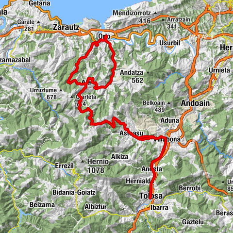 Alde Zaharra - Tolosa - Benta-aldea - San Paulo Ermita