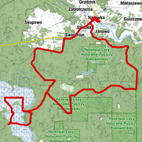 Narewka - Kościół pw. Świętego Jana Chrzciciela - Stoczek - Świnoroje