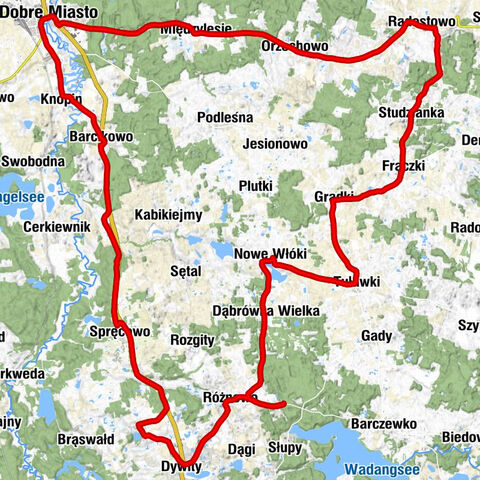 Kaplica pw. Najświętszej Maryi Panny Różańcowej - Kościół pw. Najświętszego Zbawiciela i Wszystkich Świętych - Kościół pw. Podwyższenia Krzyża Świętego - powiat olsztyński