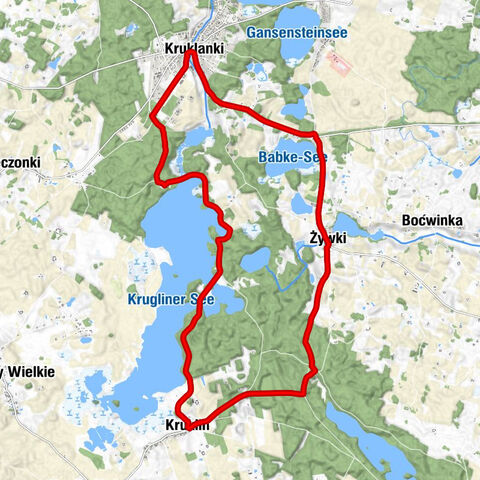 Kruklanki - Żywki Małe - Żywki - Kruklin