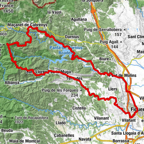 Figueres - Collet de Rocacorba - Sant Feliu de Carbonills - Collada del Fau