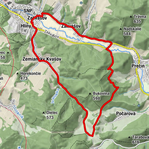 Zakvášov - Šurabová - Považská Bystrica - Hliny