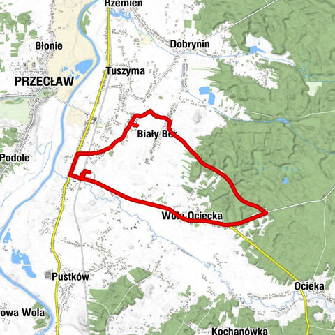 Chęcin - Biały Bór - Wola Ociecka - Podedworze