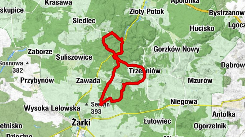 Przewodziszowice - Pustelnia pw. Ducha Świętego - Trzebniów - Restauracja Dworek Ostrężnik