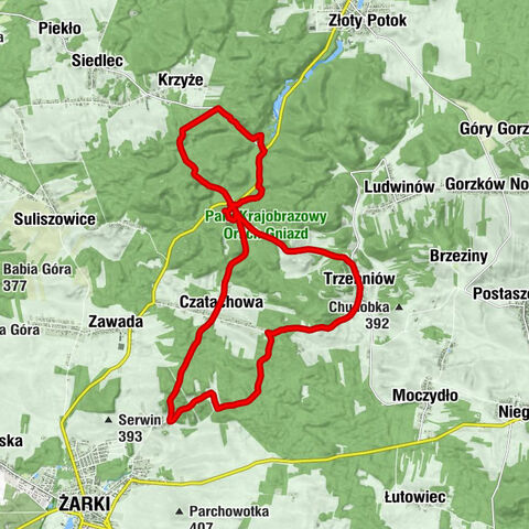 Przewodziszowice - Pustelnia pw. Ducha Świętego - Trzebniów - Restauracja Dworek Ostrężnik