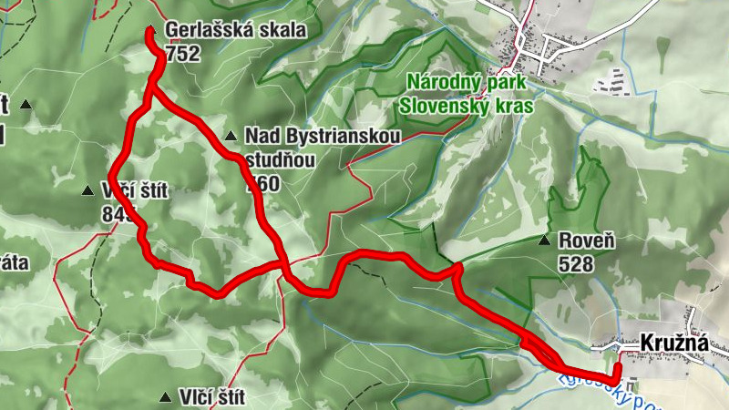 Kružná - Dúbrava - Gerlašská skala