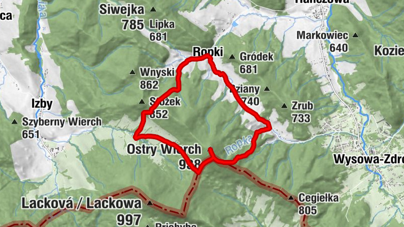 Wysowa-Zdrój - Koci Zamek - Ostry Wierch - Ropki