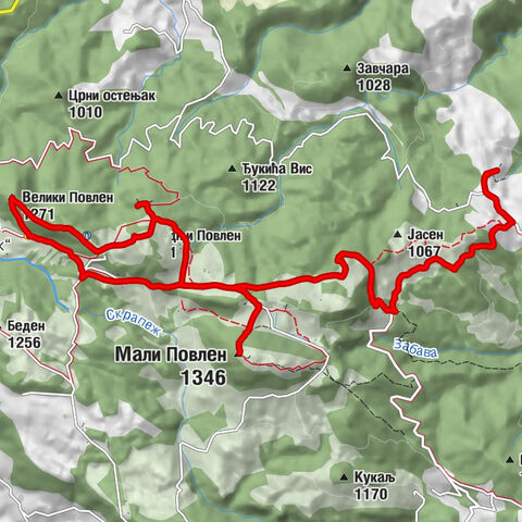 Беле Воде - Мали Повлен - Велики Повлен - Средњи Повлен