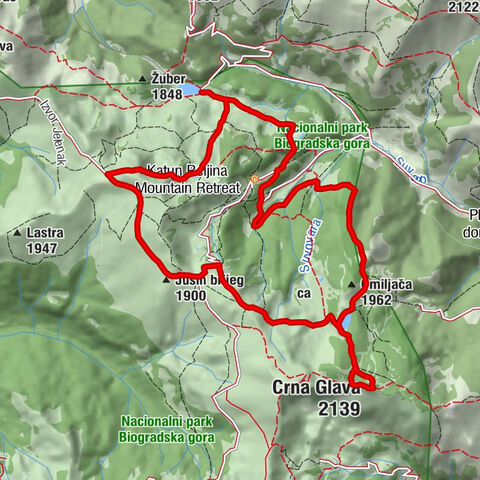 Katun Šiška - Crna Glava - Crna glavica - Jusin brijeg