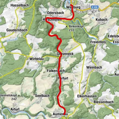 Balade en canoë sur la Lahn de Weilburg à Villmar-Aumenau (incluant tunnel pour bateaux)