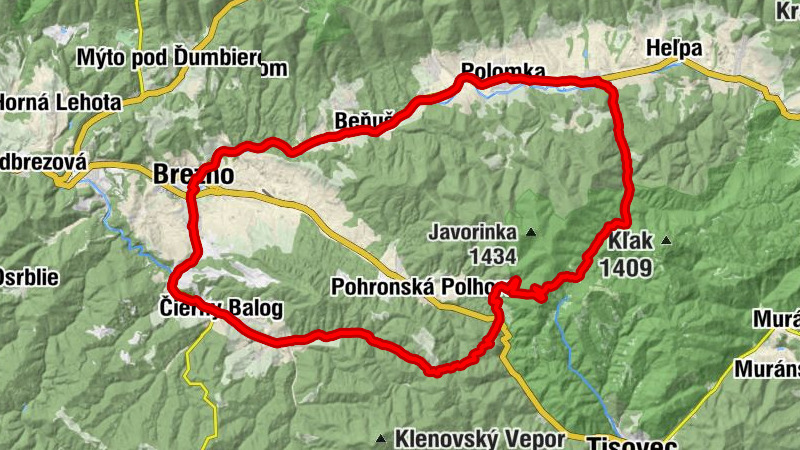 Okruh z Brezna cez Chlípavicu a sedlo Burda, Banskobystrický kraj/Slovensko