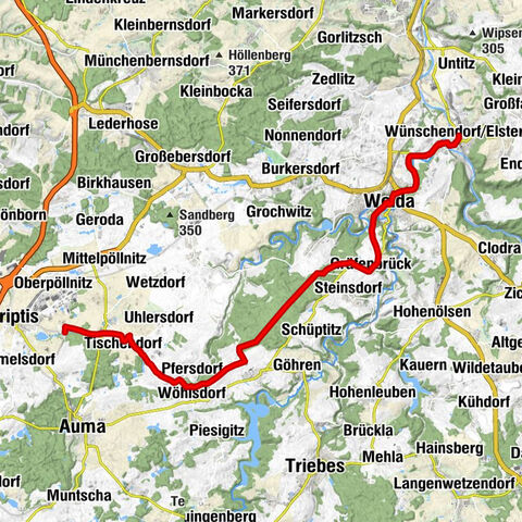 Piste cyclable Auma-Weida