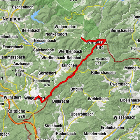 Rothaarsteig von der Lahnquelle nach Wilgersdorf