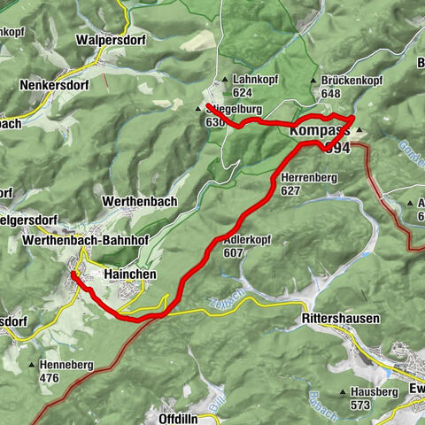Rothaarsteig von der Lahnquelle nach Irmgarteichen