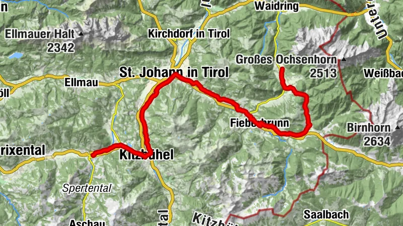 3. Etappe KAT-BIKE-LIGHT gemütlich Sankt Ulrich am Pillersee - Kirchberg in Tirol