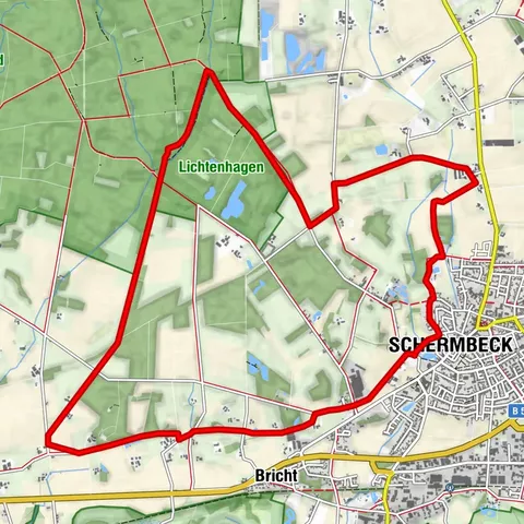 Schermbeck - Naturschutzgebiet Lichtenhagen, Waldbach, Teich und Burgmühle