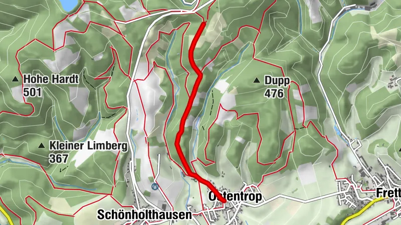 Zugangsweg Sauerland-Höhenflug: Von Ostentrop zum Sauerland-Höhenflug