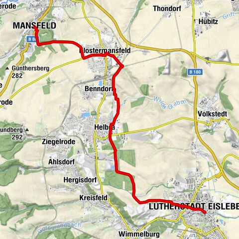 Lutherweg Mansfeld - Lutherstadt Eisleben
