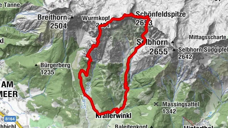 Schönfeldspitze mit nachbargipfel