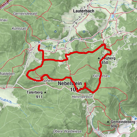 Sentier de randonnée d'expérience Nebelstein