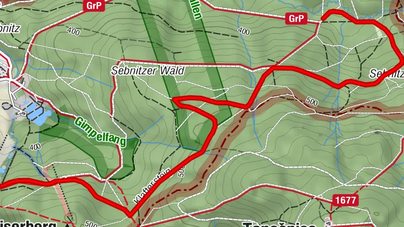 Skiroute im Sebnitzer Wald