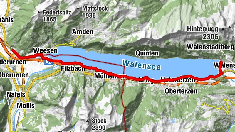 Chemin des rives du lac