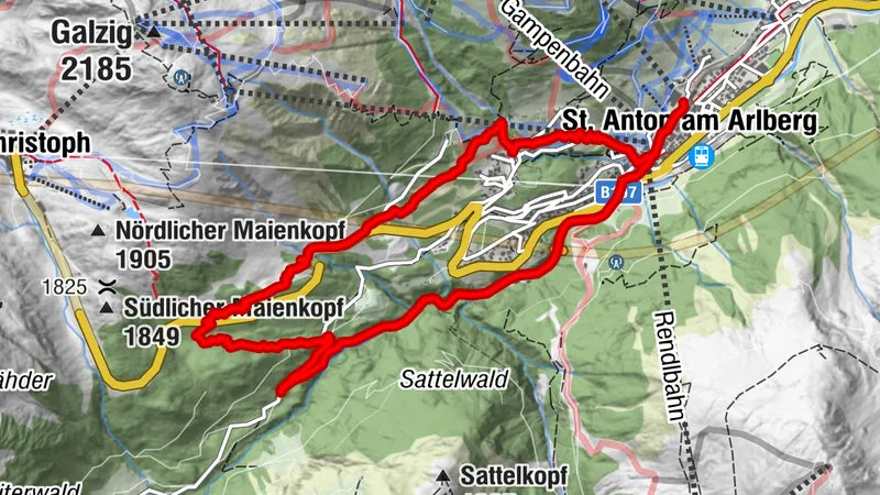Rosannaschlucht - Stiegenegg - Maienweg - Sennhütte COPY