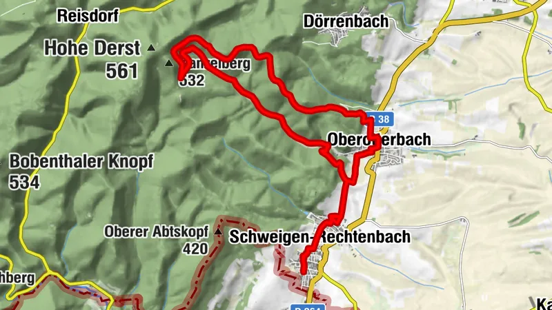 Schutzhütte Vordere Drei Eichen – Waldgeisterweg Oberotterbach Runde von Oberotterbach