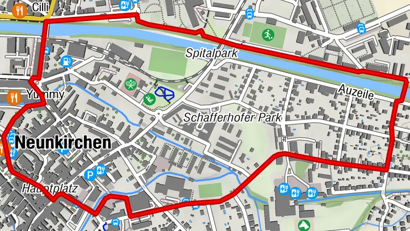 3.5km tutgut Schritteweg Neunkirchen Route 1