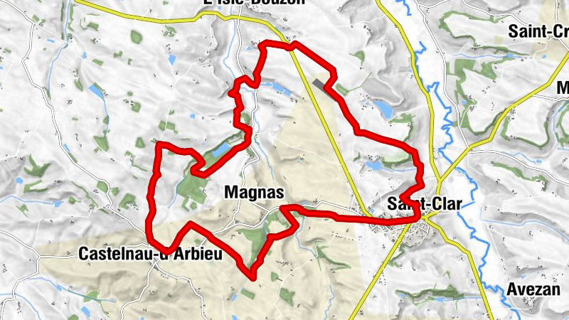 Saint-Clar - La boucle de l'Auroue