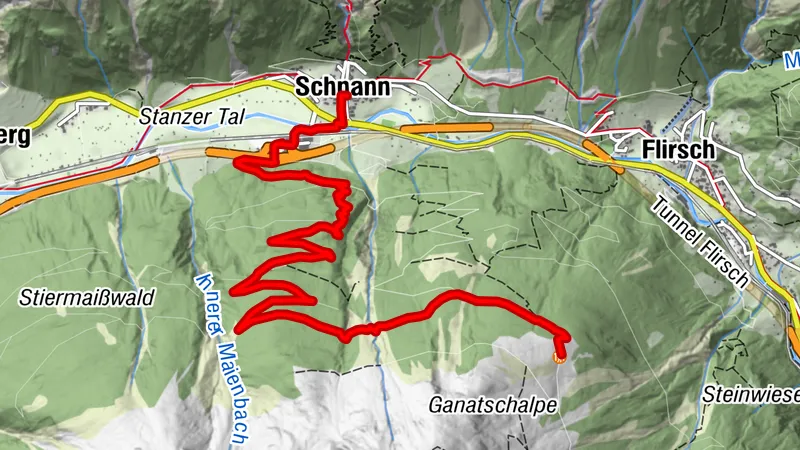 Schnann - Ganatschalm über Jägerhütte