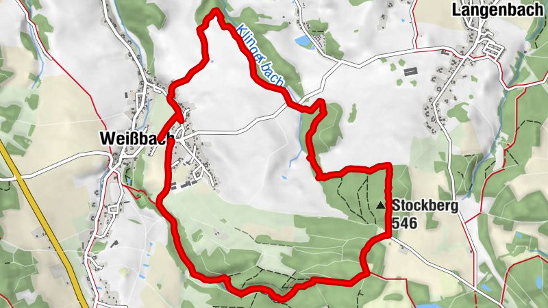 Weißbach - Hermannsgrab- Klingerbachtal - Silbersee - Weißbach ,Langenweißbach, Deutschland Langenweißbach, Deutschland